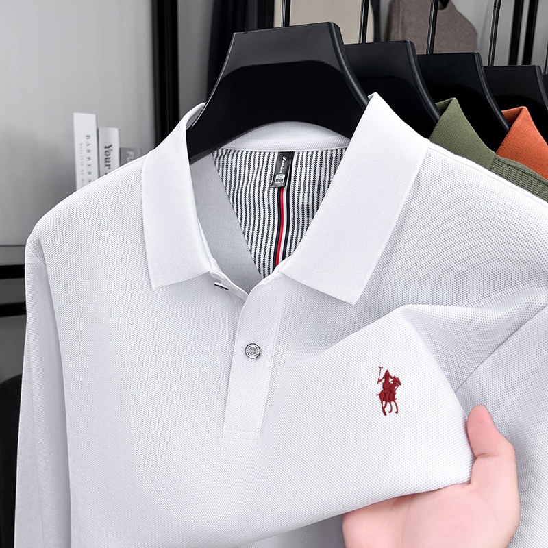 Polo Shirt Equestrian - Kaos polo pria baru musim gugur,