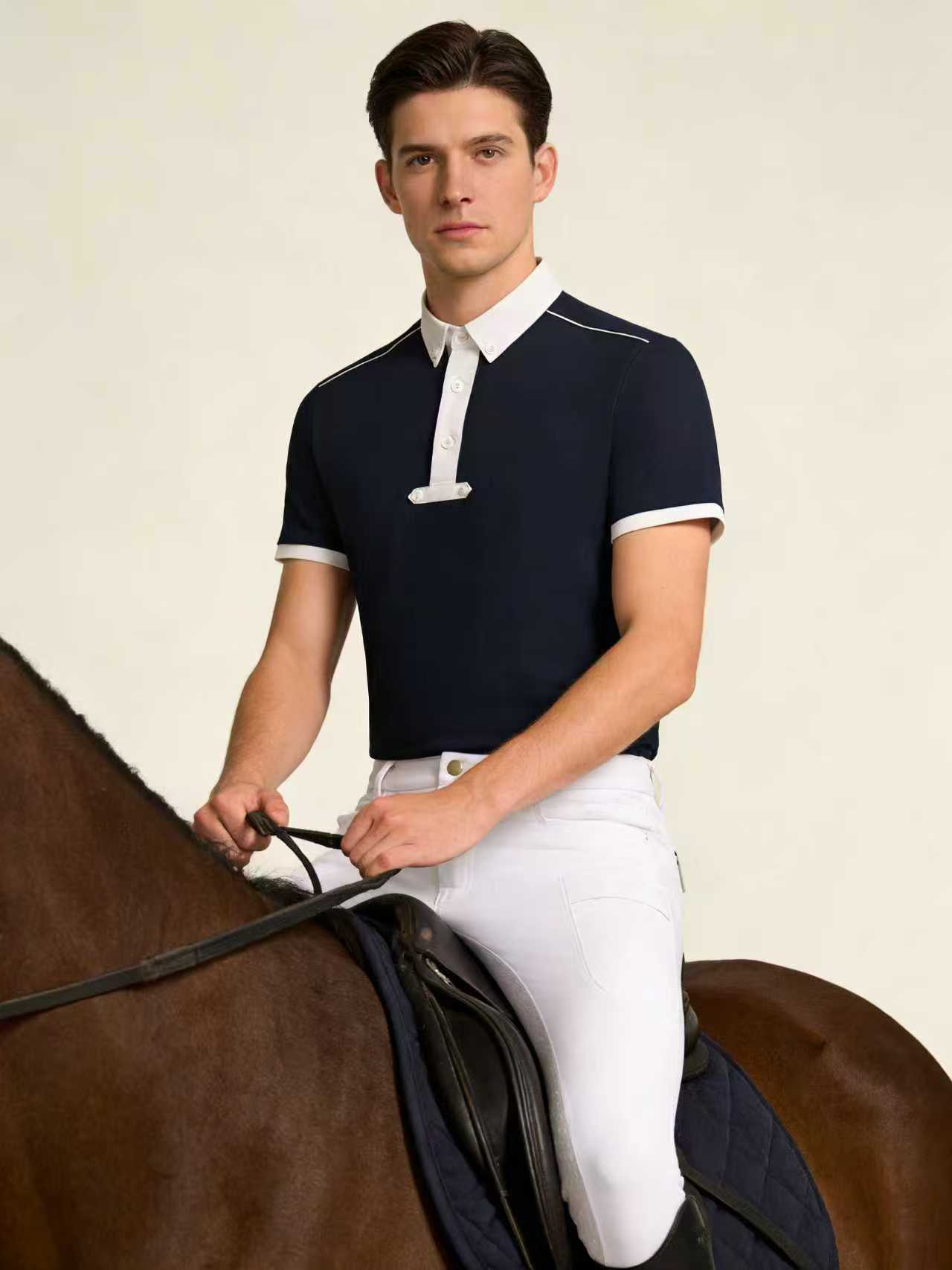 Kaos polo rajutan berkuda pria - Polo Shirt Equestrian ulasan dan harga