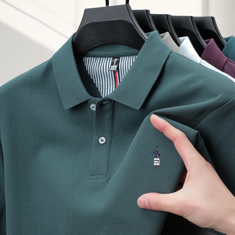 Kaos POLO katun murni bordir b - Polo Shirt Equestrian ulasan dan harga