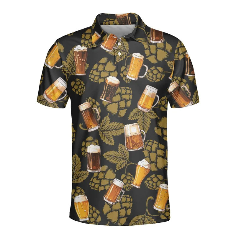 Kaus Polo bir Hawaii motif 3D  - Polo Shirt Equestrian ulasan dan harga