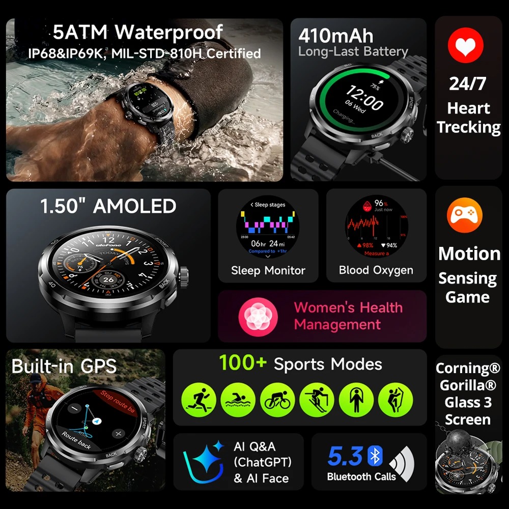Jam Tangan Pintar Ulefone Armo - Outdoor Sport Smart Watch ulasan dan harga