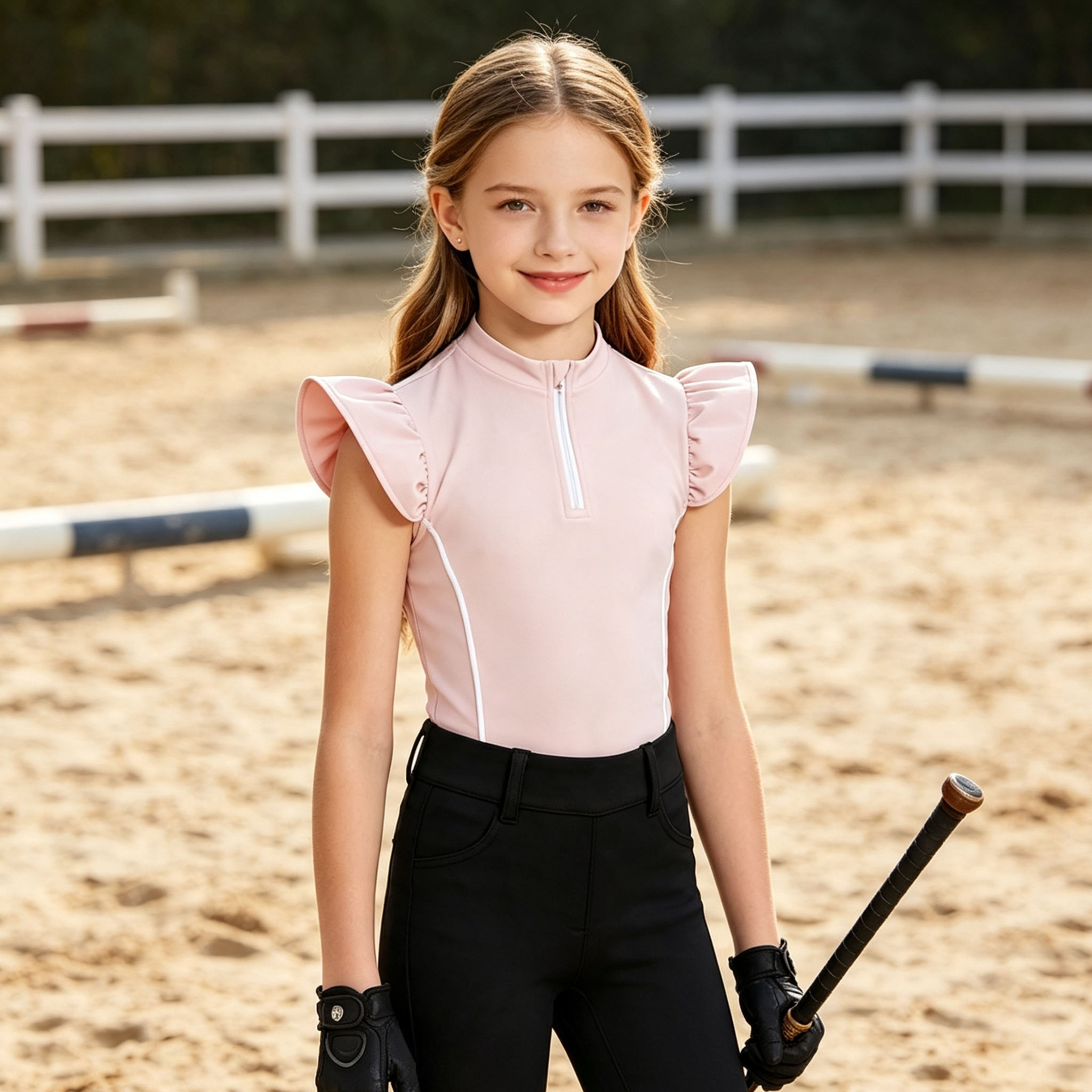 Kemeja Berkuda Anak Perempuan, - Polo Shirt Equestrian ulasan dan harga